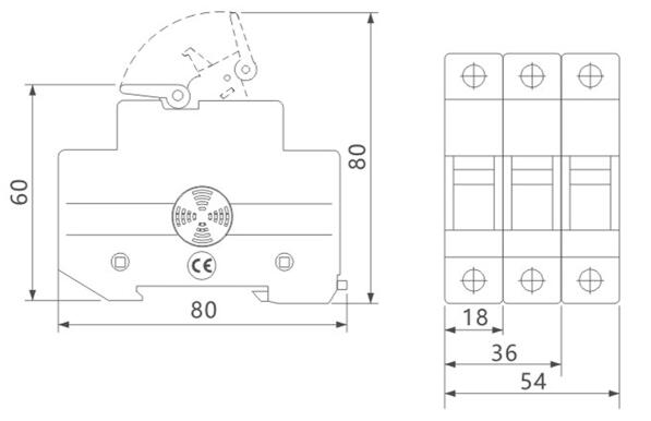 Kích thước cầu chì Barfuse BFPV-32
