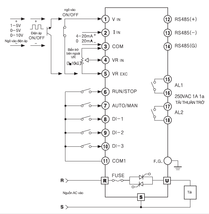 SƠ ĐỒ Bộ Điều Khiển Công Suất Autonics DPU1