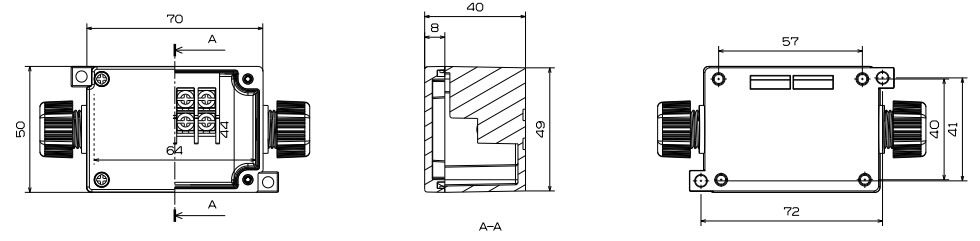 Hộp nhựa chống thấm chứa cầu đấu dây Hi Box DS-MTB-4P