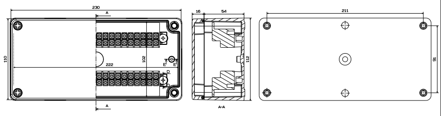 hộp cầu đấu dây điện chống thấm Hi Box DS-PG-40PT