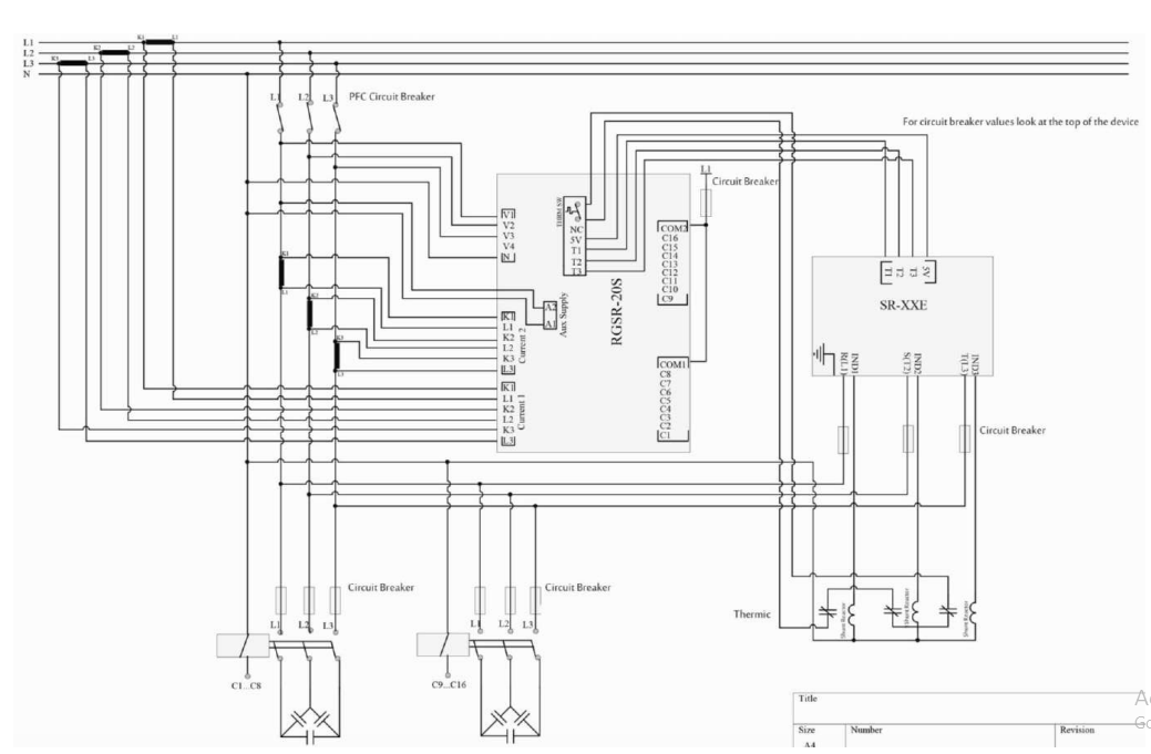 Sơ đồ Entes RG – Bộ điều khiển tụ bù & SVC