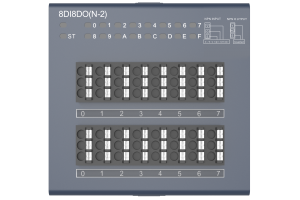 Mô-đun I/O 16 cổng NPN Decowell 8DI8DO(N-2)